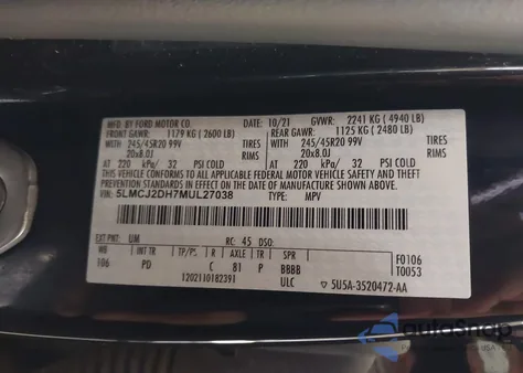 2021 Lincoln Corsair Reserve from USA, damaged, VIN 5LMCJ2DH7MUL27038